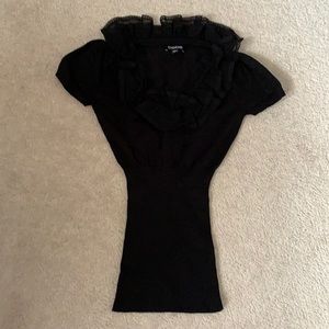 Black Chic Short Sleeve Top